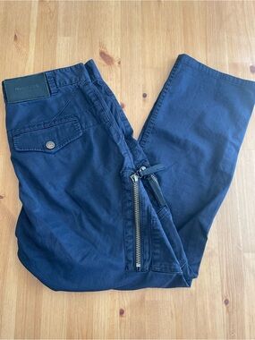 Black Helmut Lang Cargo Pants with Side Zip Pocket